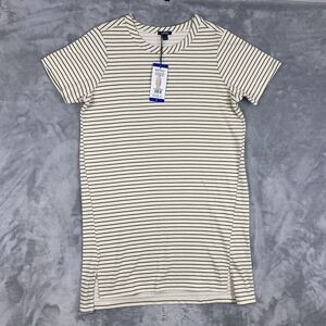 NWT Buffalo David Bitton Everyday Green Striped Short Sleeve Dress Length 38” L